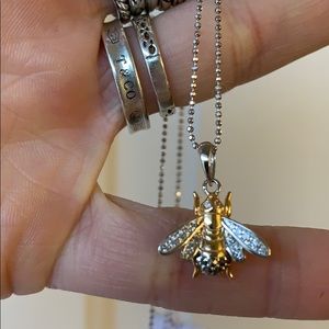 Bumble Bee Necklace 925 Silver Jewels 